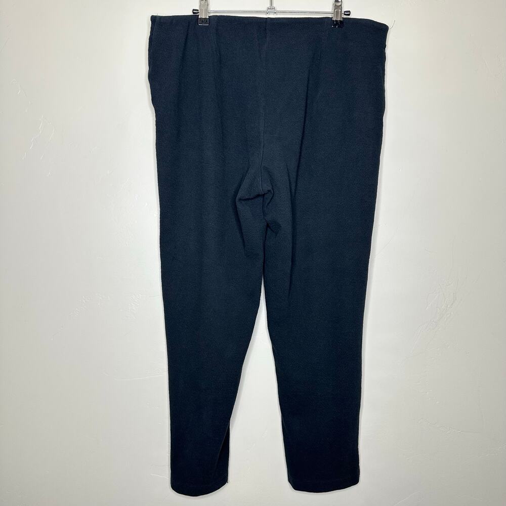 J Jill Pure Jill Textured Black Stretch Dress Pants Pull On Cotton Large Petite - Picture 5 of 8